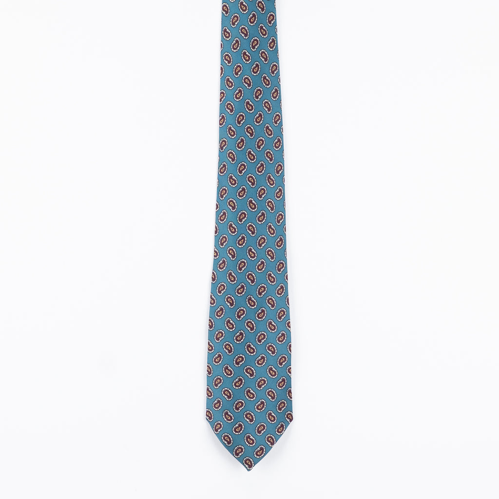 Cravatta fantasia Paisley 100% Seta - 8,5 cm