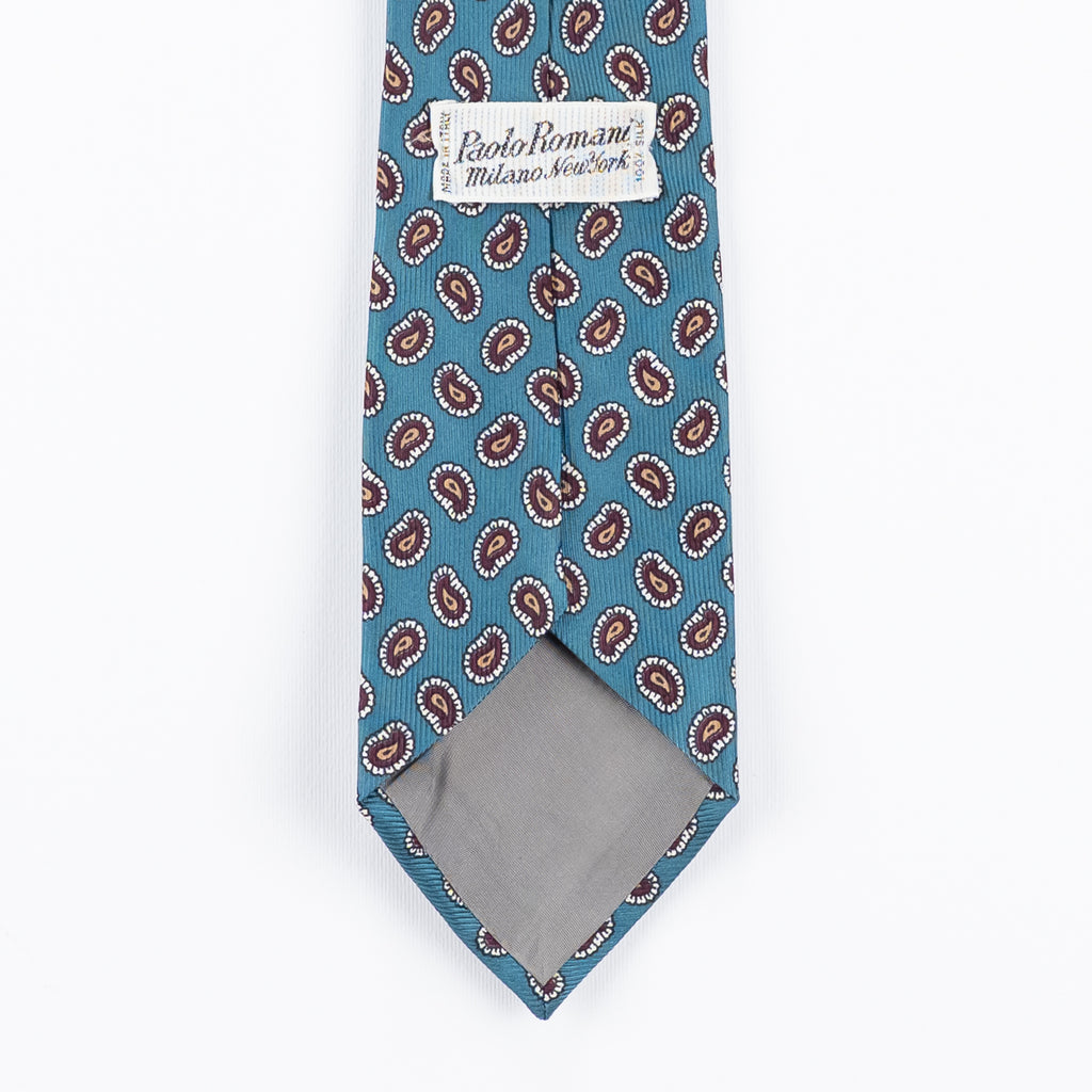 Cravatta fantasia Paisley 100% Seta - 8,5 cm