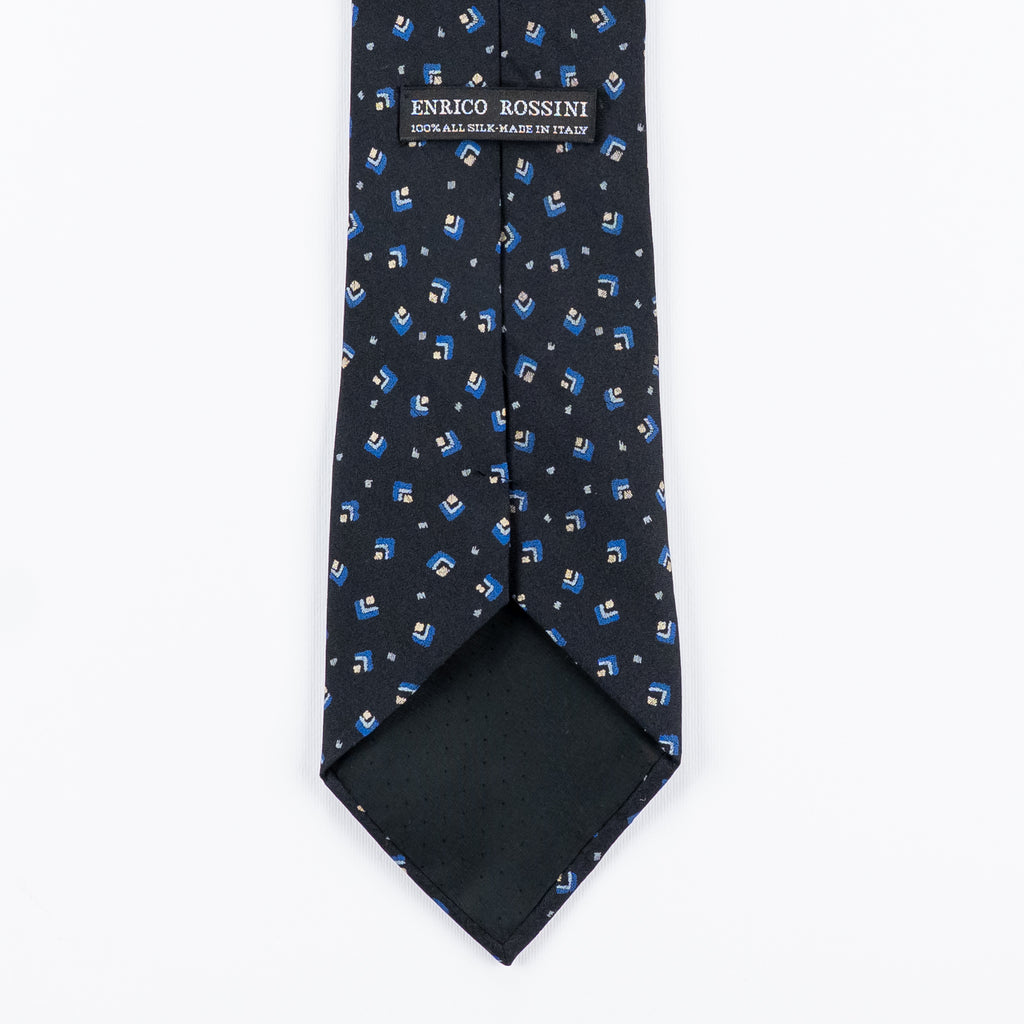 Cravatta Fantasia Geometrica Ornamentale  100% seta - 10 cm