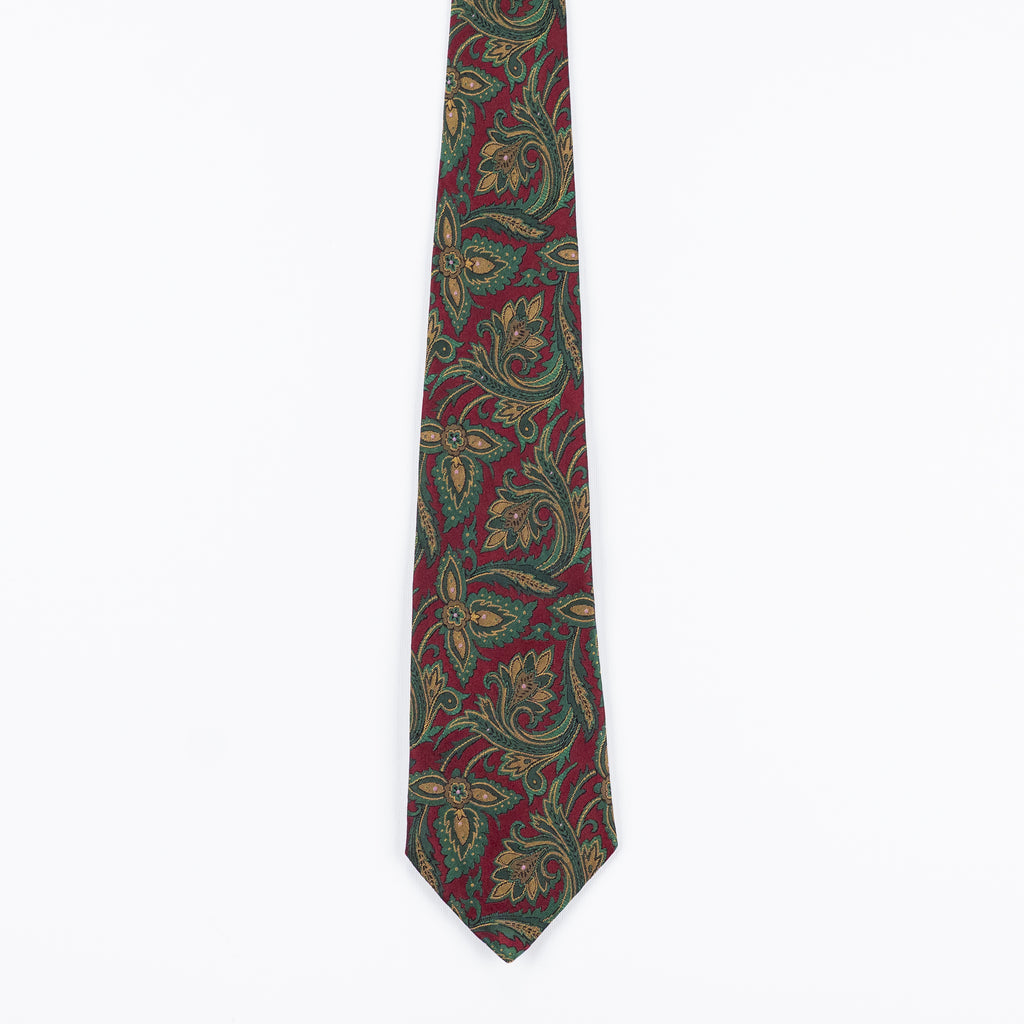 Cravatta fantasia Paisley 100% Seta - 9,5 cm