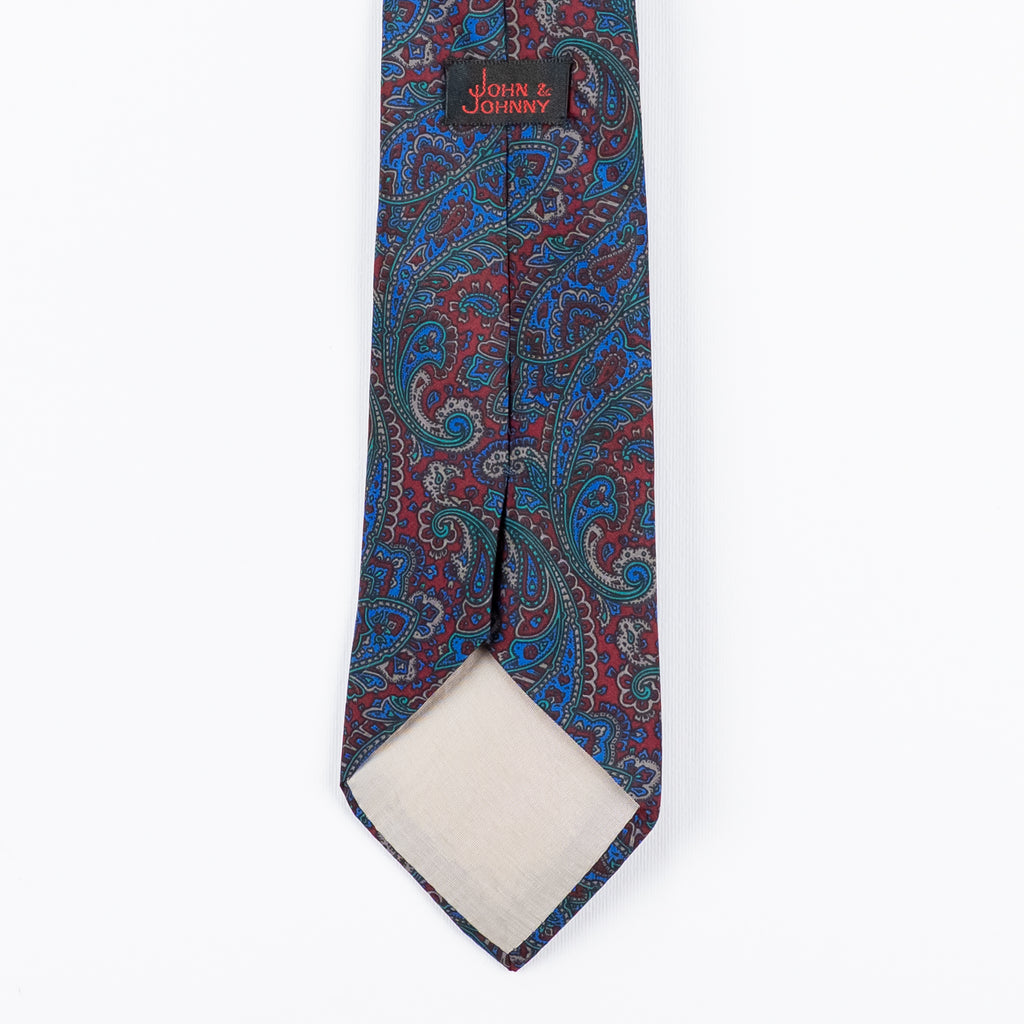 Cravatta fantasia Paisley 100% Seta - 8 cm