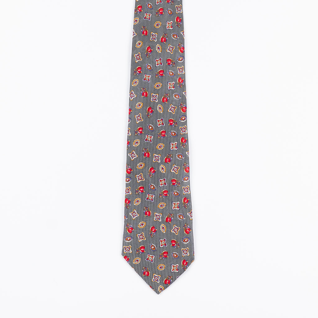 Cravatta Fantasia Stampe 100% Seta - 9,5 cm
