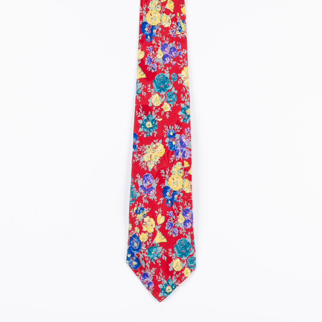 Cravatta Fantasia Floreale  100% Seta - 10 cm