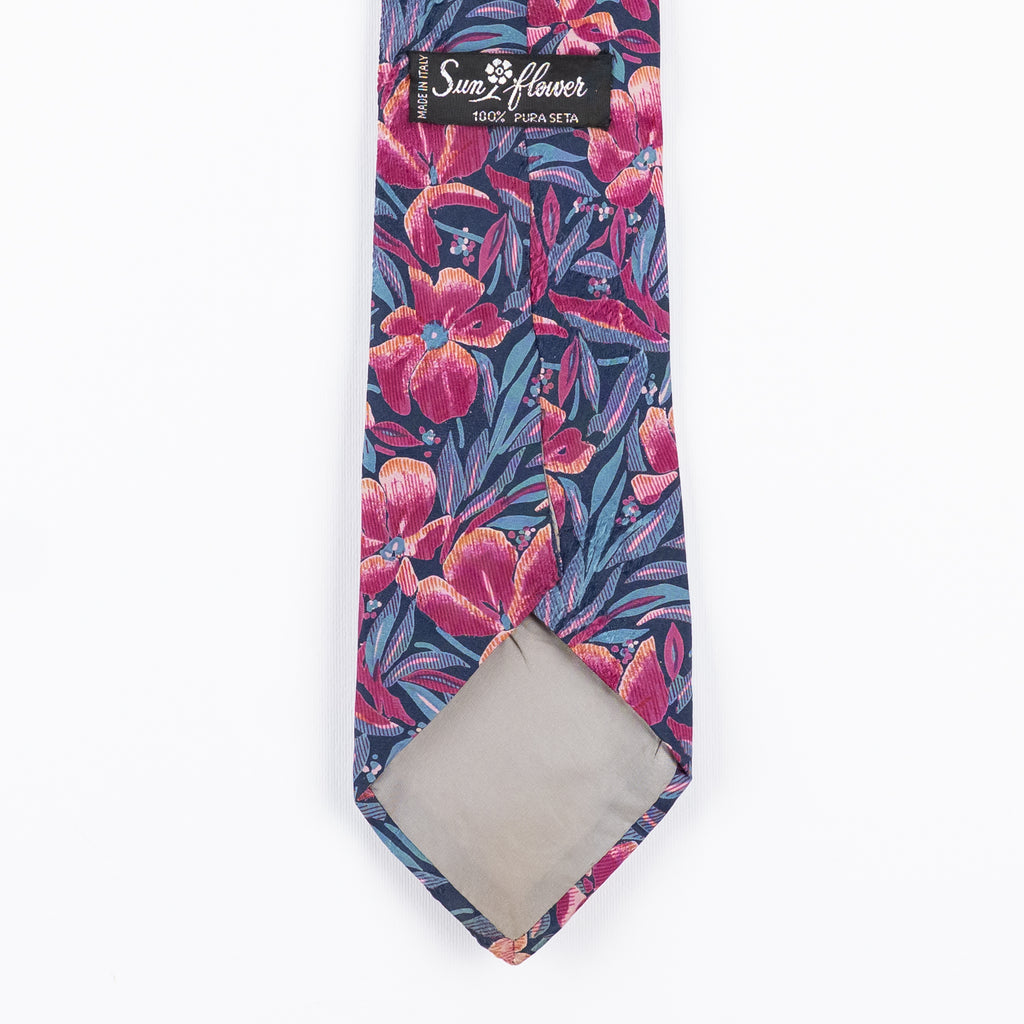 Cravatta Fantasia Floreale  100% Seta - 10 cm