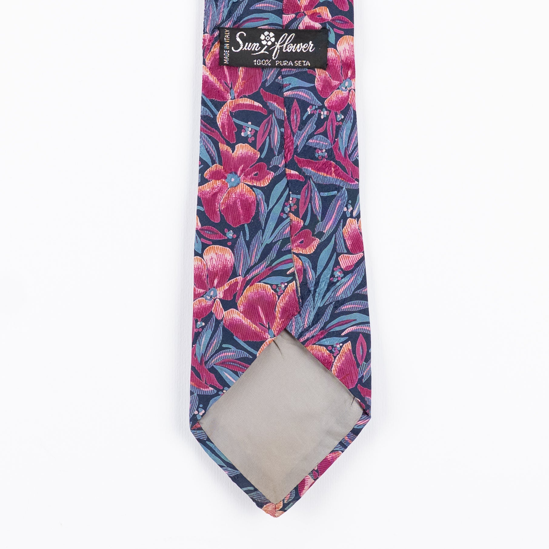 Cravatta Fantasia Floreale  100% Seta - 10 cm
