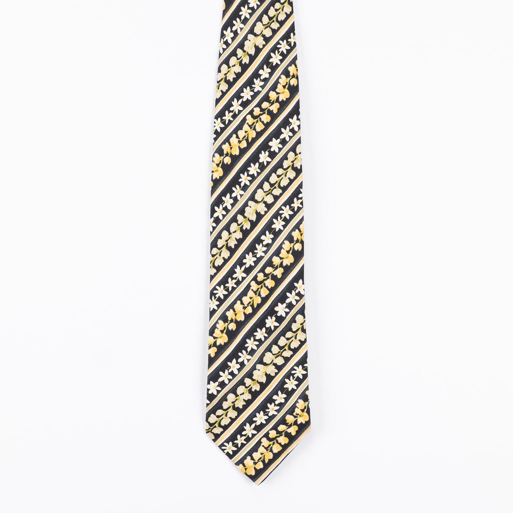 Cravatta Fantasia Floreale  100% Seta - 9 cm