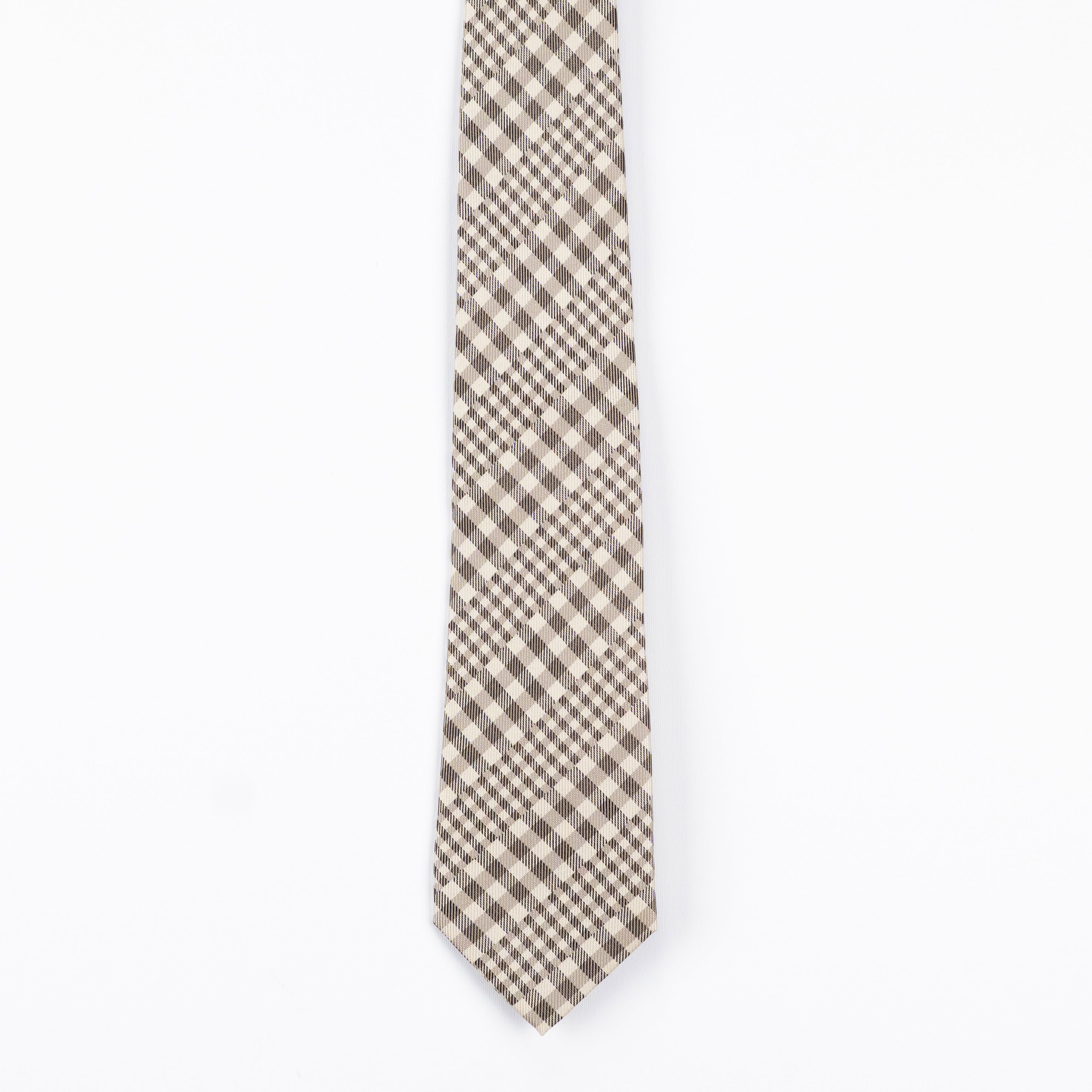 Cravatta fantasia Pois e Regimental 100% Seta - 9 cm