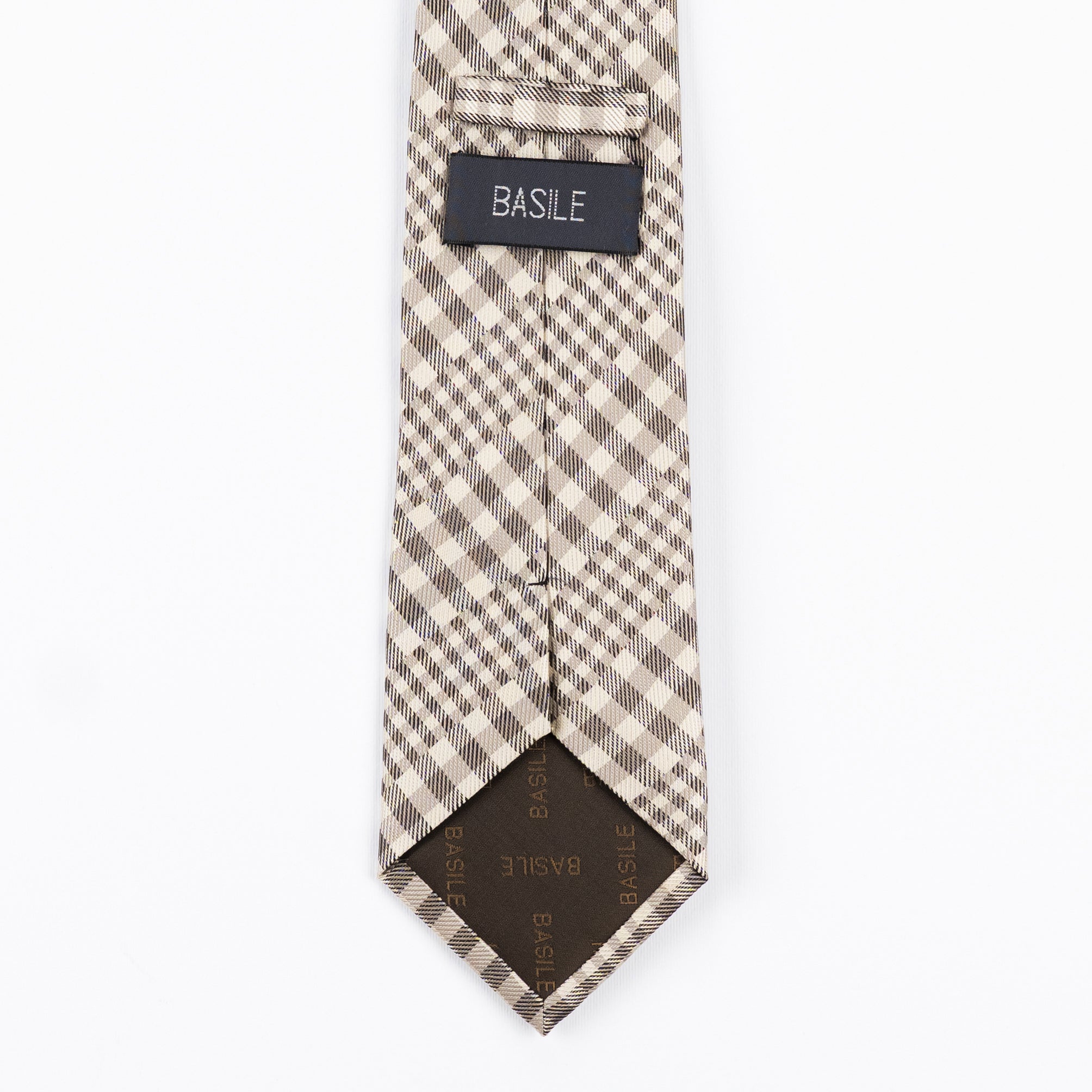 Cravatta fantasia Pois e Regimental 100% Seta - 9 cm