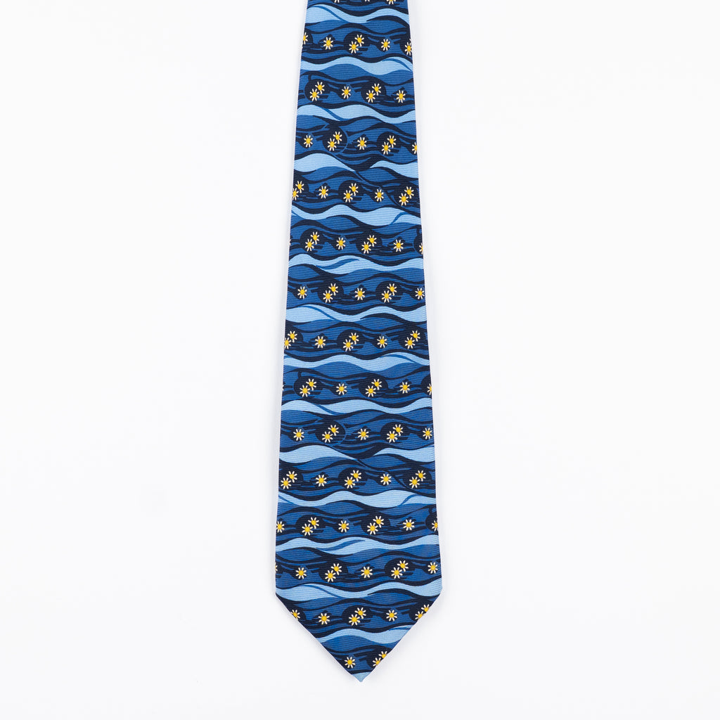 Cravatta fantasia Stampe 100% Seta - 10,5 cm