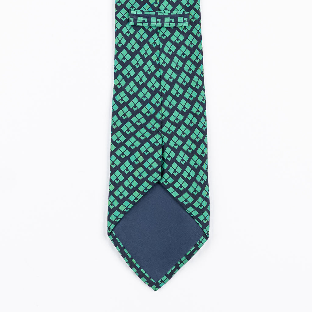 Cravatta fantasia Geometrica Ornamentale - 100% Seta - 9 cm