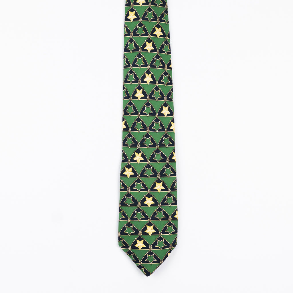 Cravatta fantasia Geometrica Ornamentale - 100% Seta - 10 cm