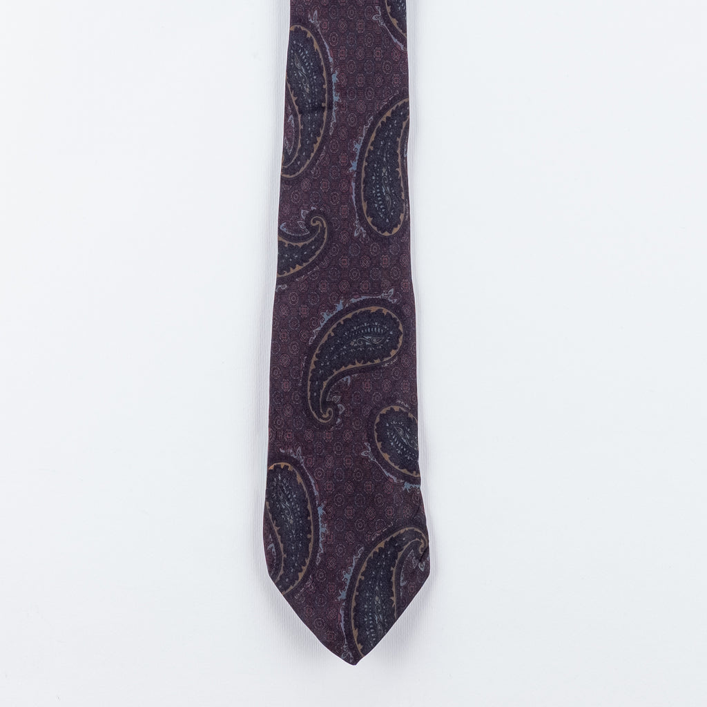 Cravatta fantasia Paisley  - 100% Seta 7,5 cm              c