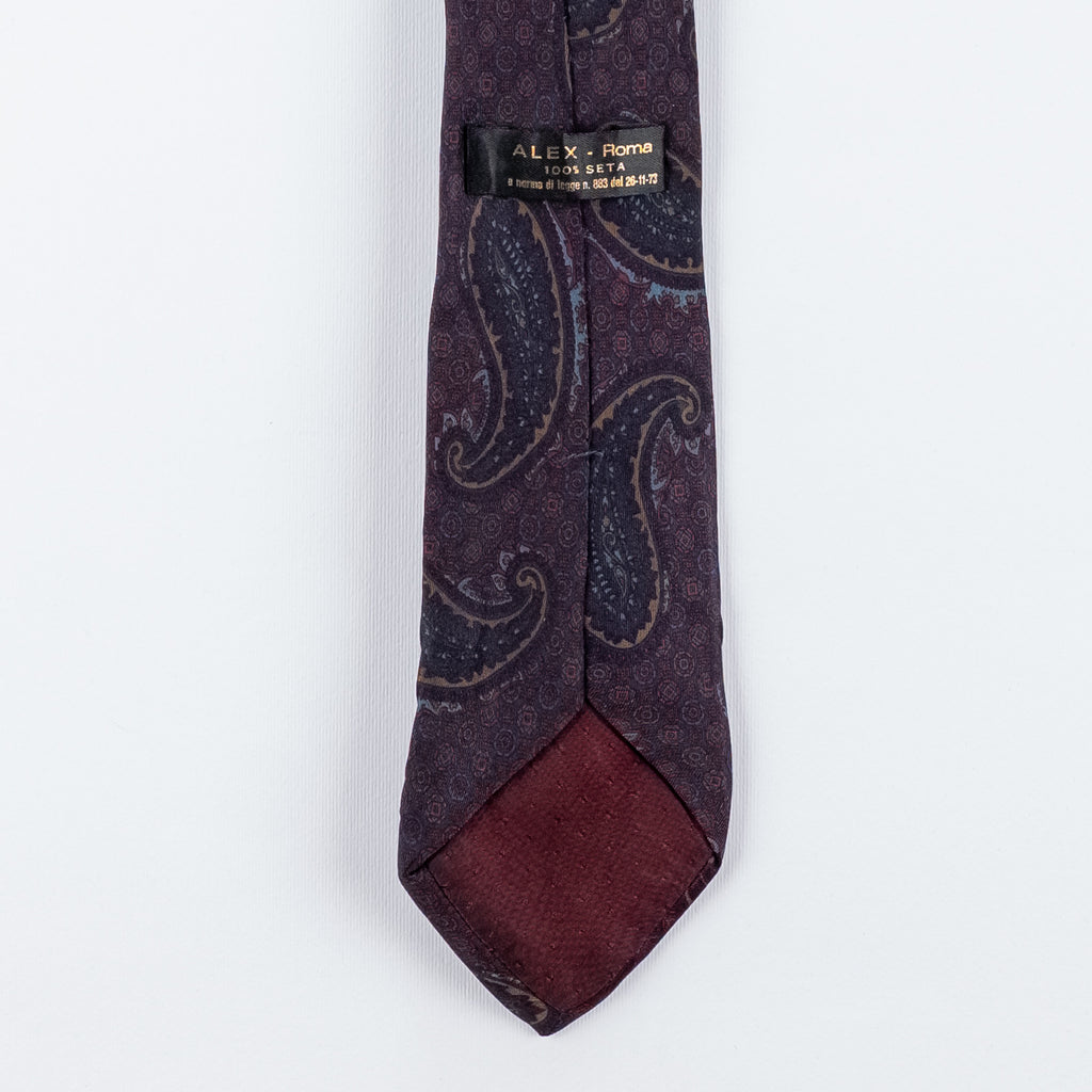Cravatta fantasia Paisley  - 100% Seta 7,5 cm              c