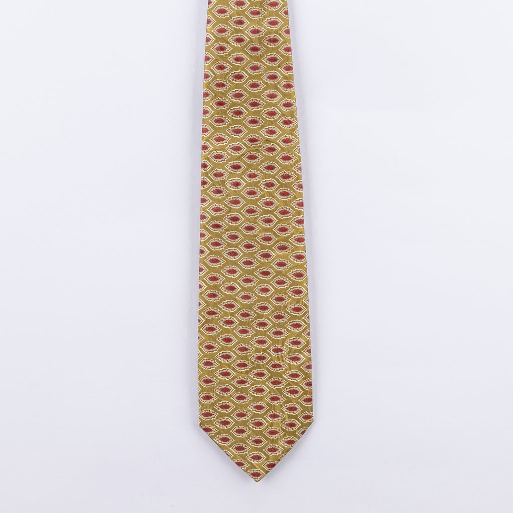 Cravatta fantasia Geometrica Ornamentale - 100% Seta - 9,5 cm