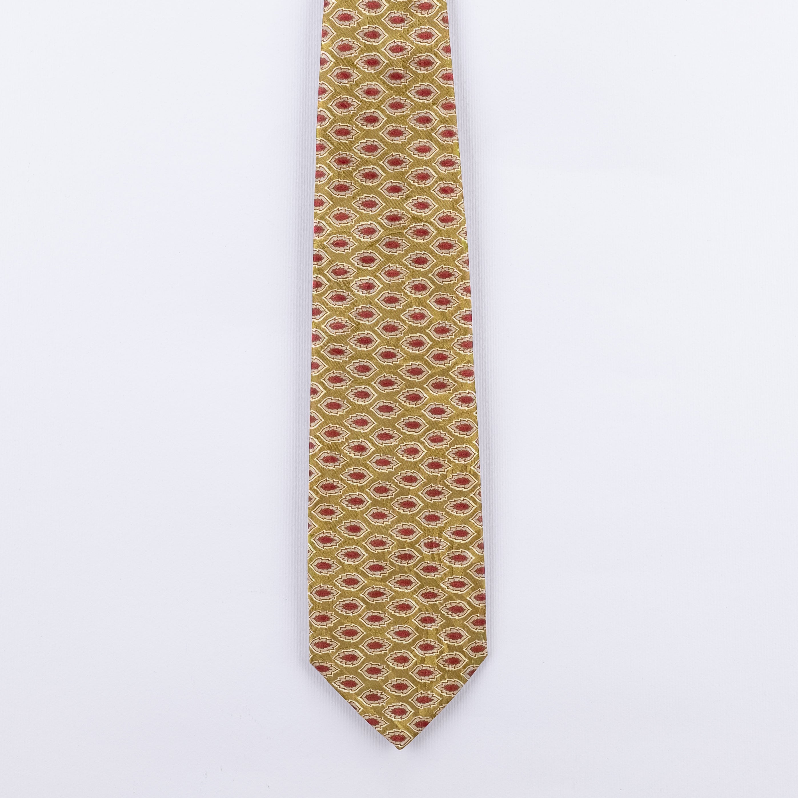 Cravatta fantasia Geometrica Ornamentale - 100% Seta - 9,5 cm