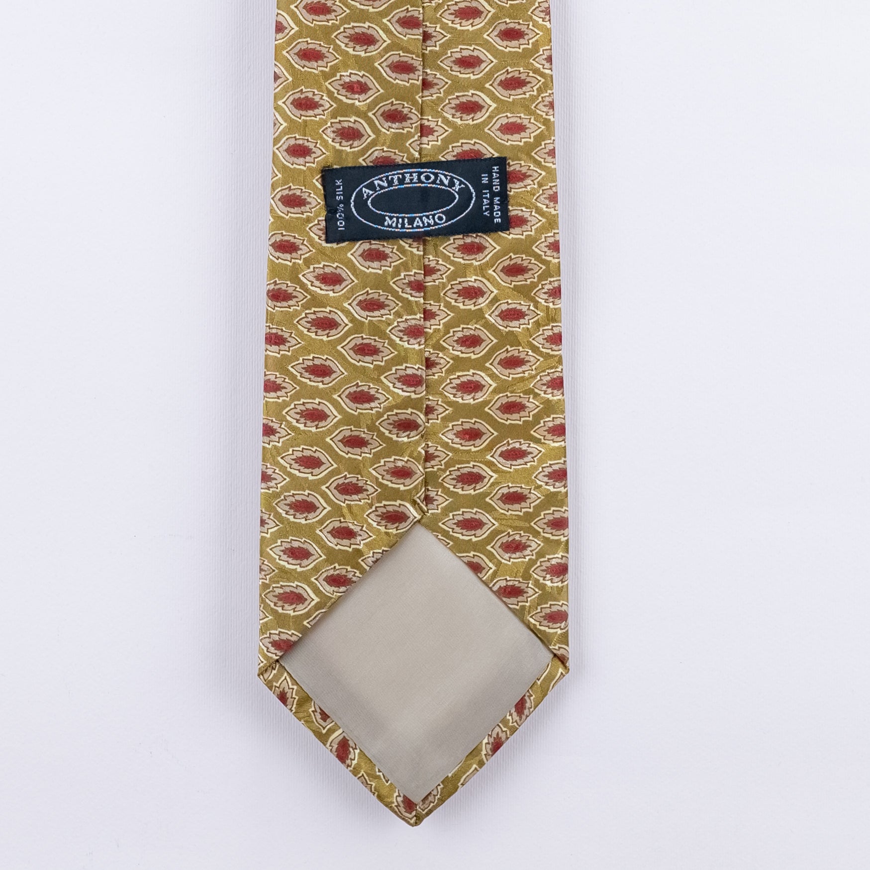 Cravatta fantasia Geometrica Ornamentale - 100% Seta - 9,5 cm