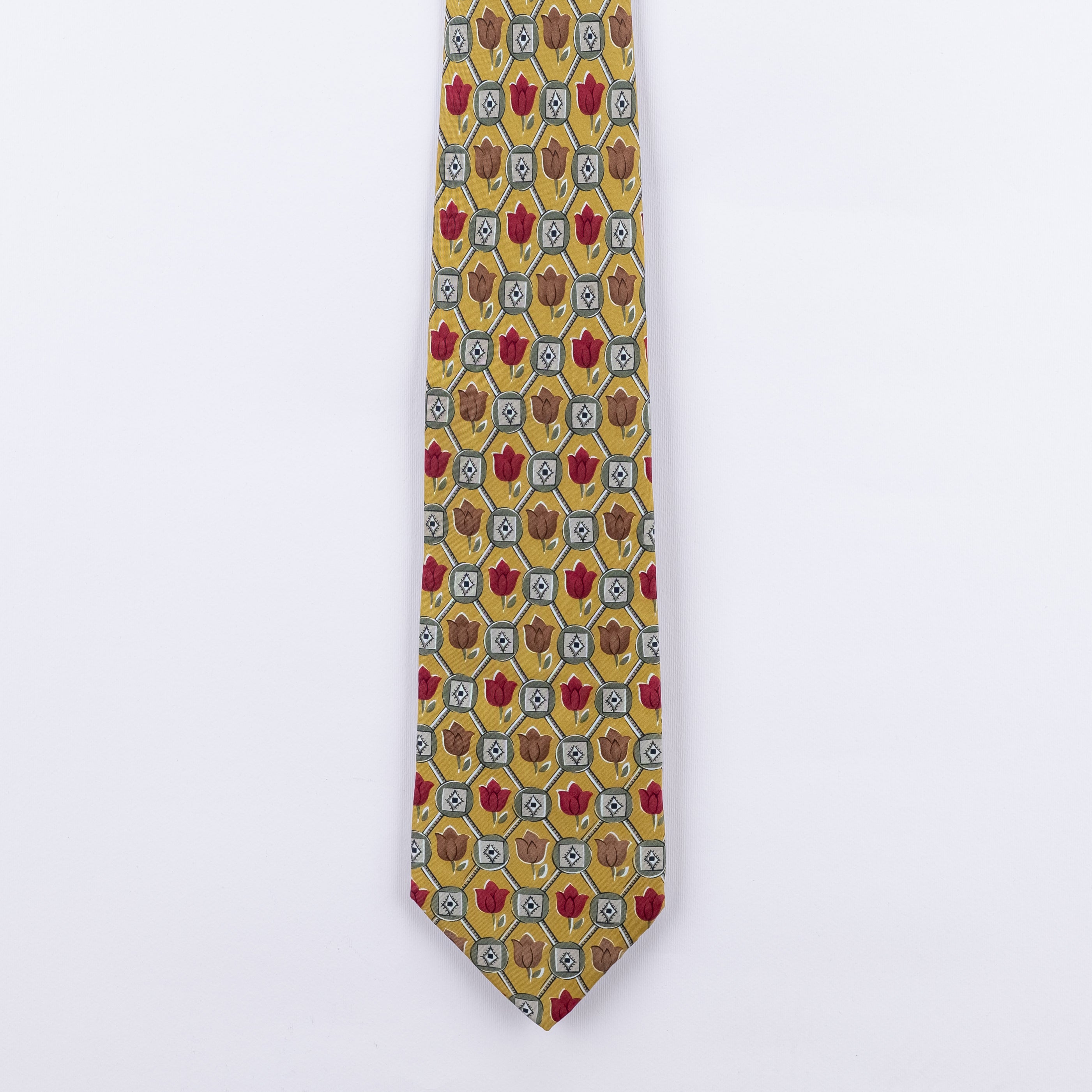 Cravatta fantasia Florale - 100% Seta - 10 cm