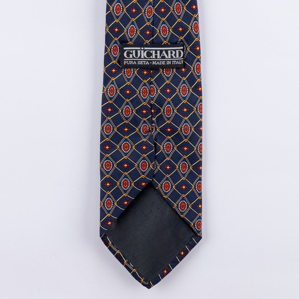 Cravatta fantasia Geometrica Ornamentale - 100% Seta - 9 cm