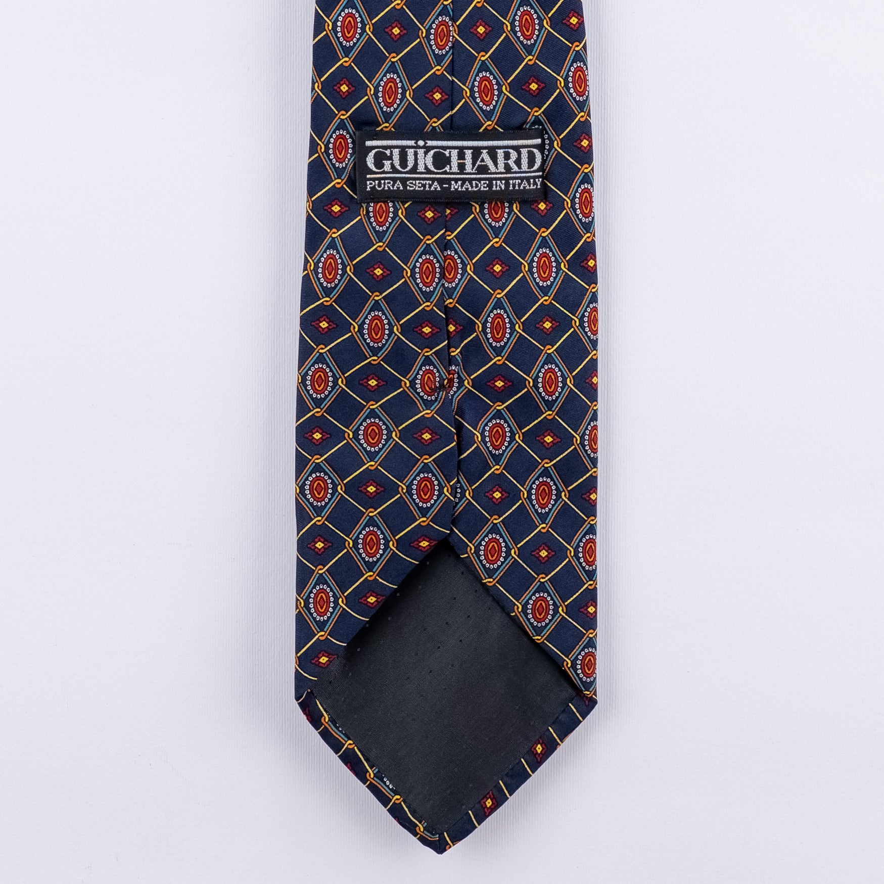 Cravatta fantasia Geometrica Ornamentale - 100% Seta - 9 cm