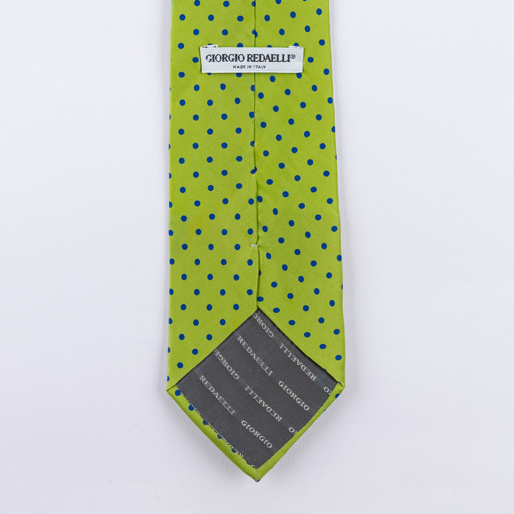 Cravatta fantasia Pois e Regimental 100% Seta - 10 cm