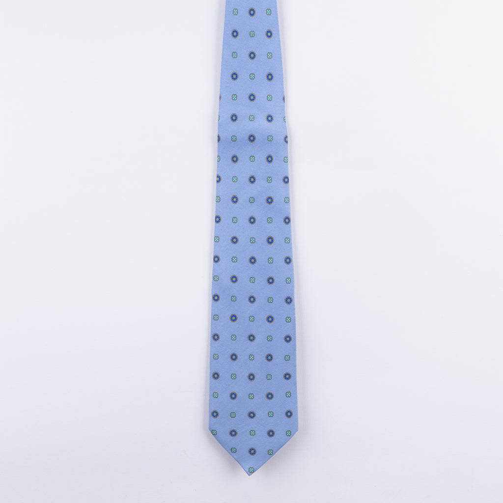 Cravatta fantasia Medallion 100% Seta - 9 cm