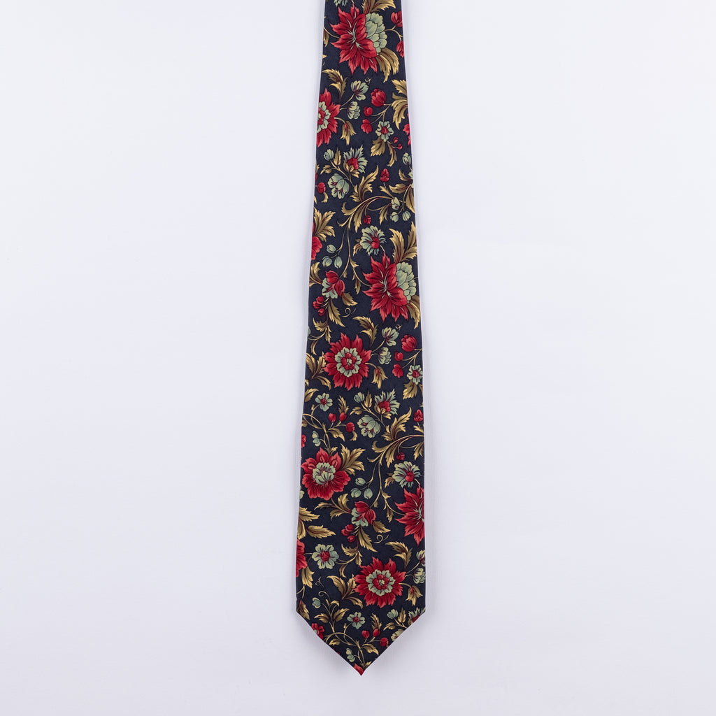 Cravatta fantasia Florale - 100% Seta - 9 cm