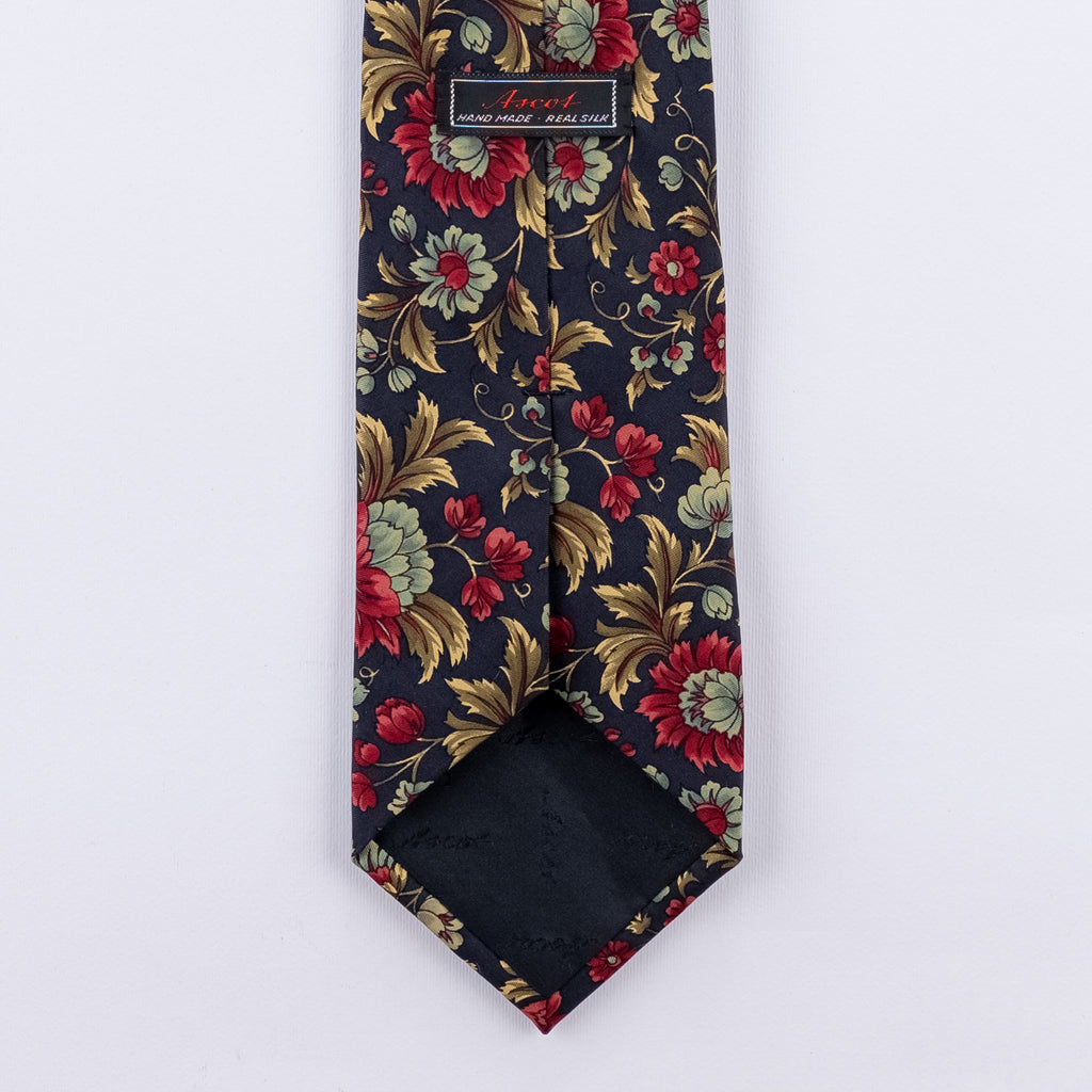 Cravatta fantasia Florale - 100% Seta - 9 cm