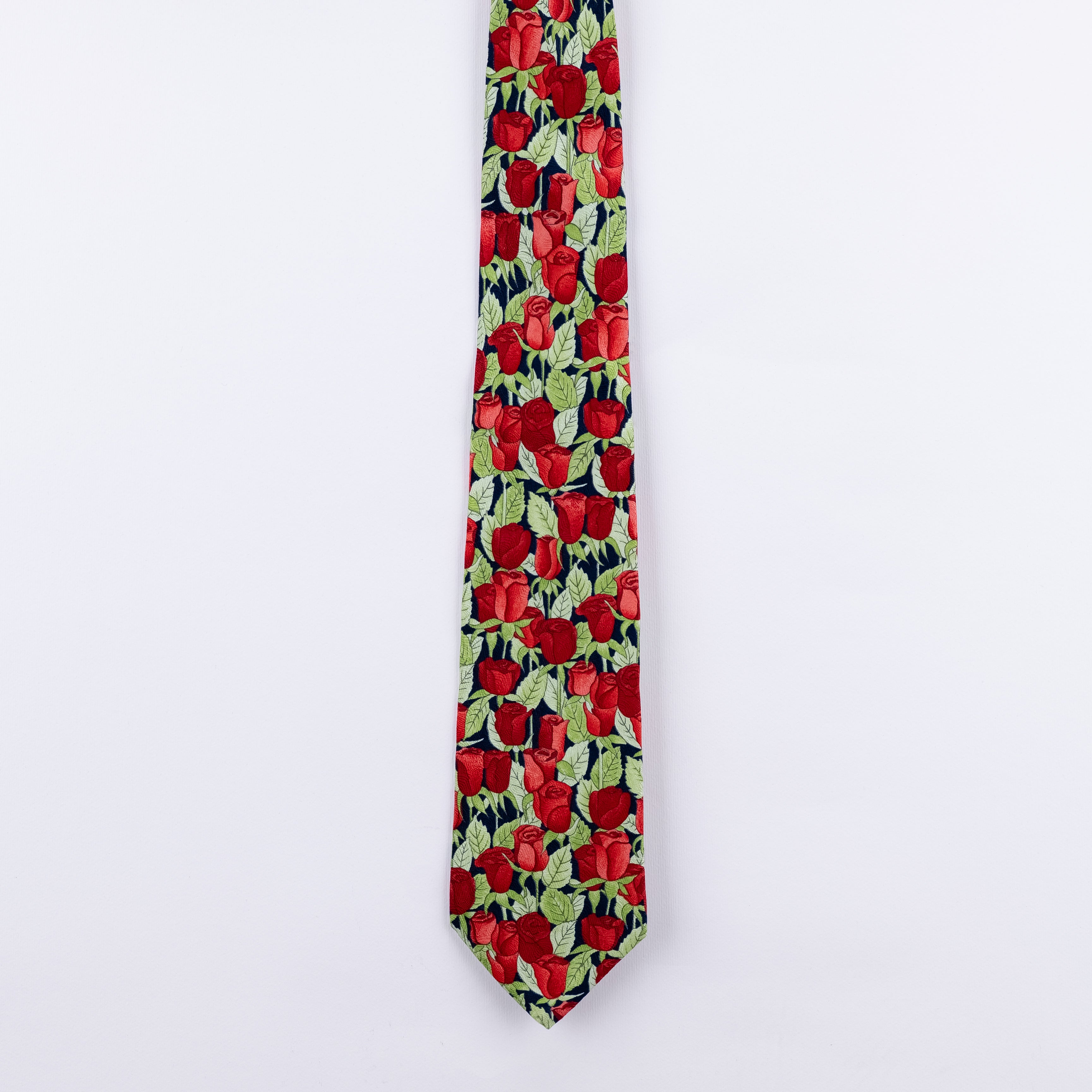 Cravatta fantasia Florale - 100% Seta - 9 cm