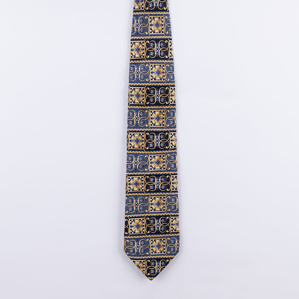 Cravatta fantasia Geometrica Ornamentale - 100% Seta - 10 cm