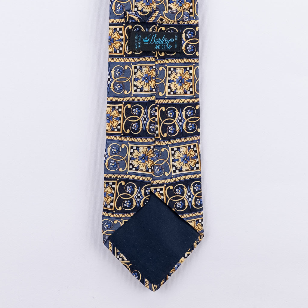 Cravatta fantasia Geometrica Ornamentale - 100% Seta - 10 cm