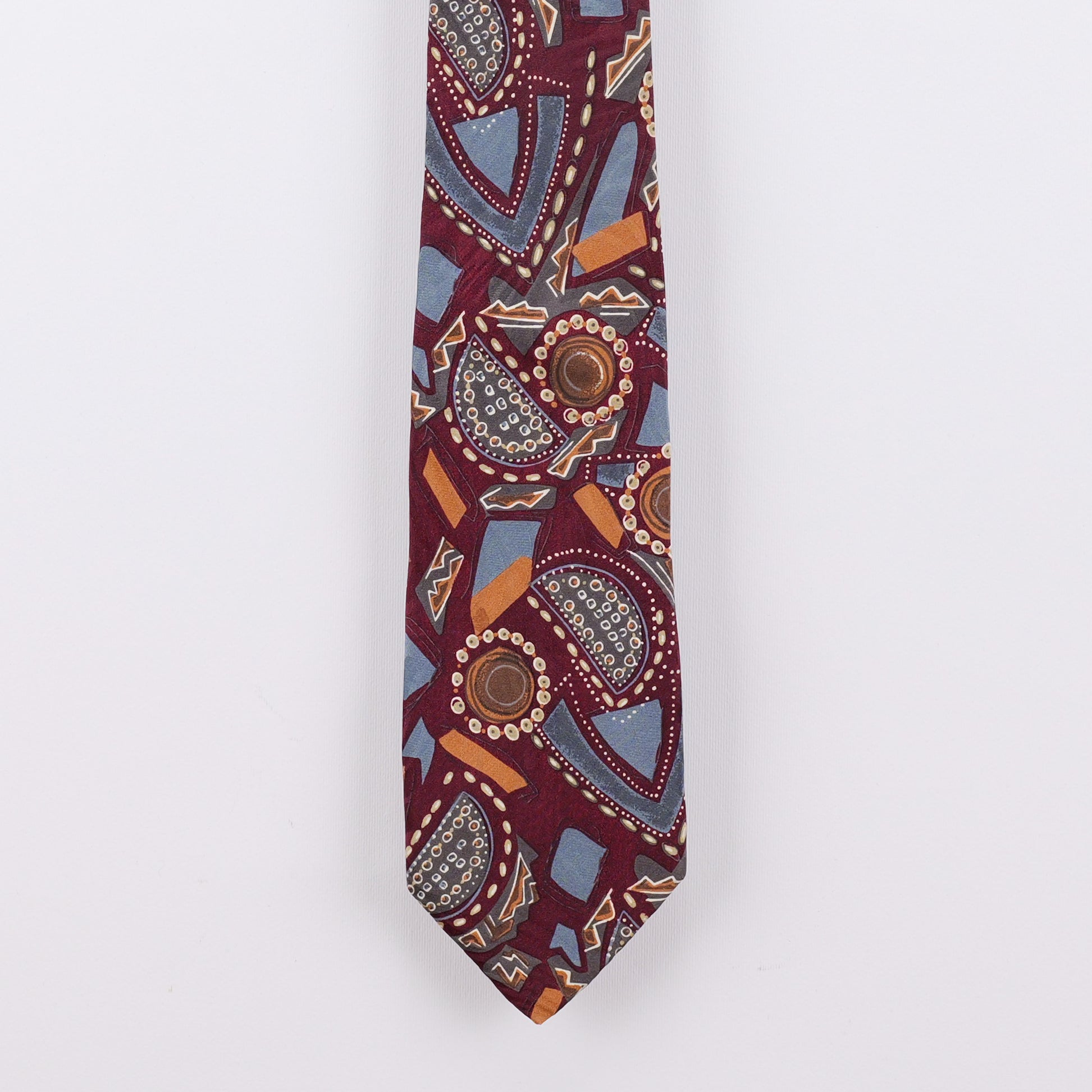 Cravatta fantasia Astratta 100% Seta - 9 cm