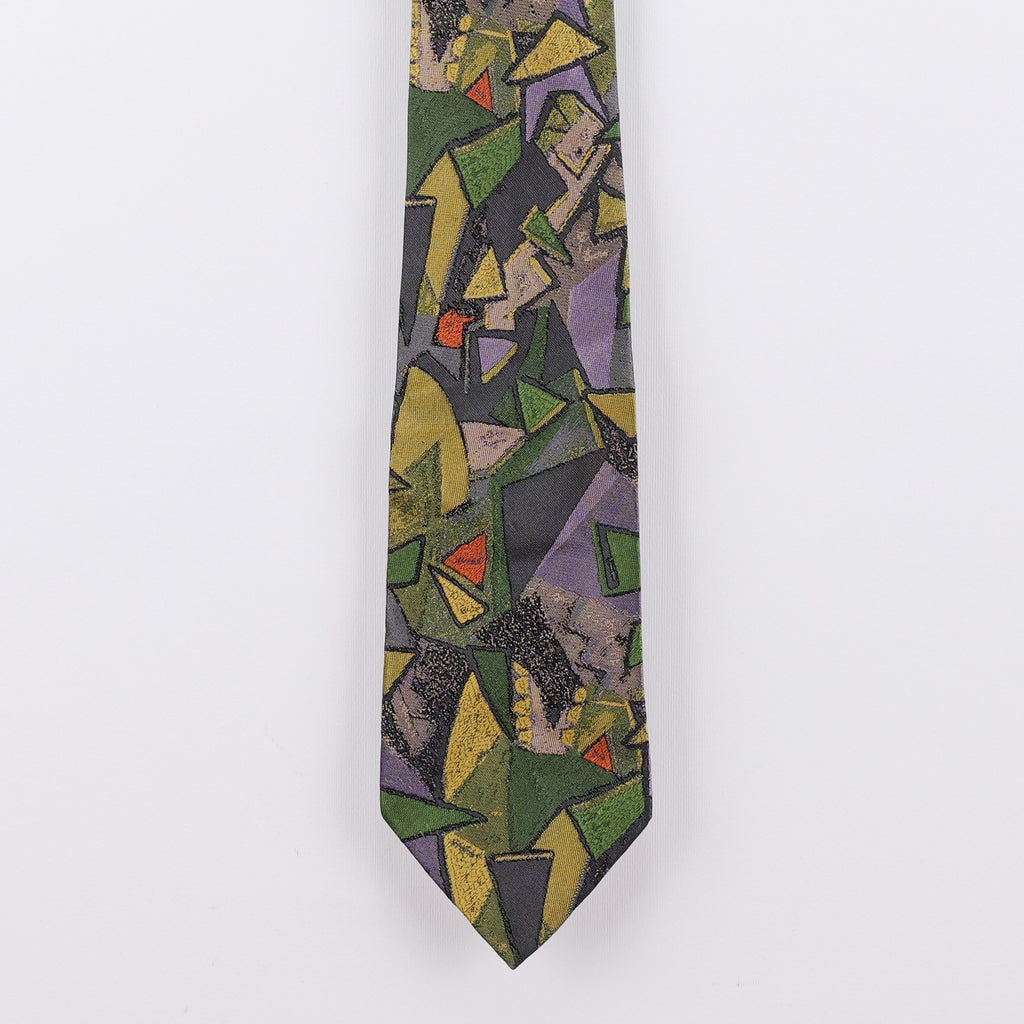 Cravatta fantasia Astratta 100% Seta - 9,5 cm