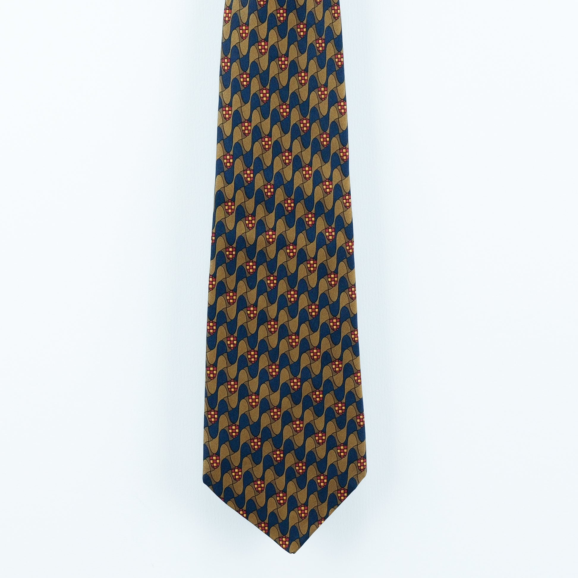 Cravatta fantasia Astratta 100% Seta - 9 cm