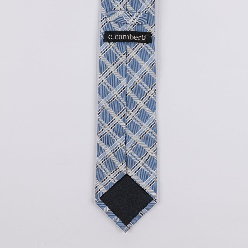 Cravatta fantasia Geometrica Ornamentale - 100% Seta - 7,5 cm