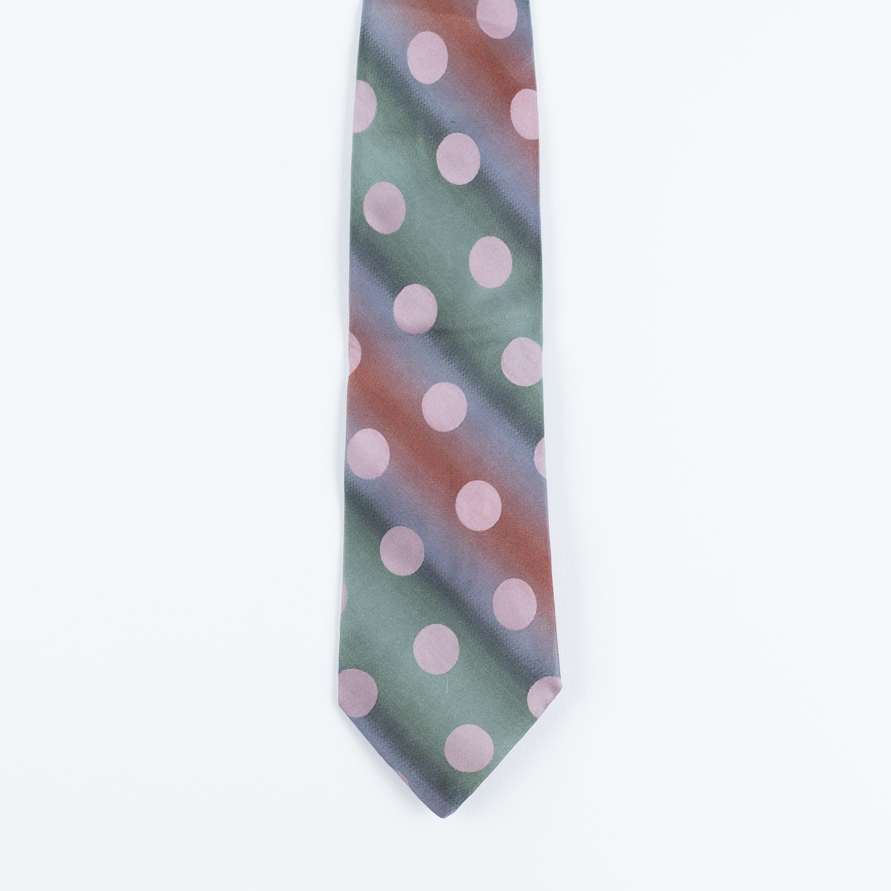 Cravatta fantasia Pois e Regimental 100% Seta - 10,5 cm