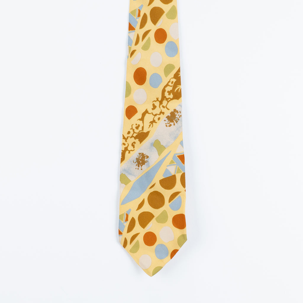 Cravatta fantasia Pois e Regimental 100% Seta - 9,5 cm