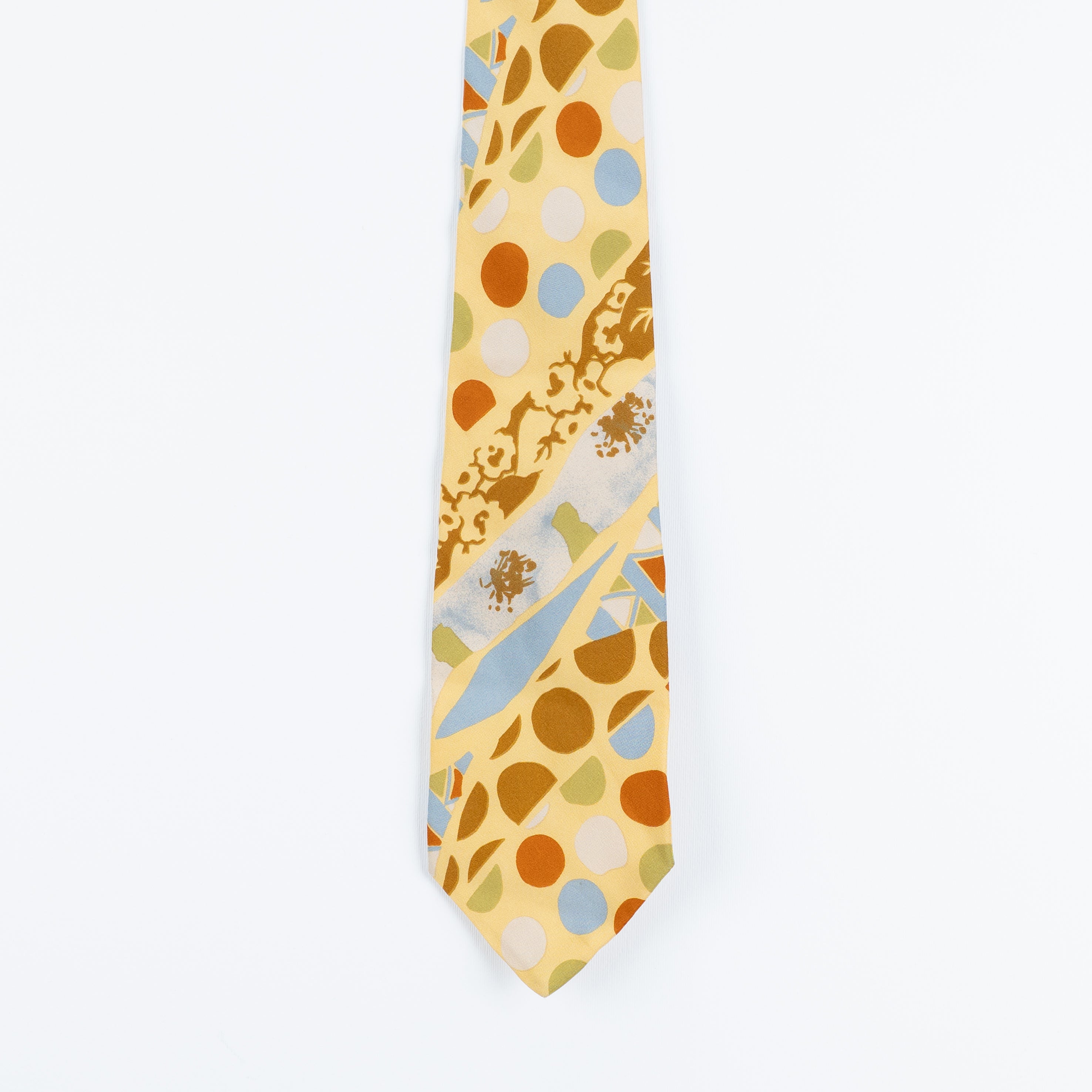 Cravatta fantasia Pois e Regimental 100% Seta - 9,5 cm