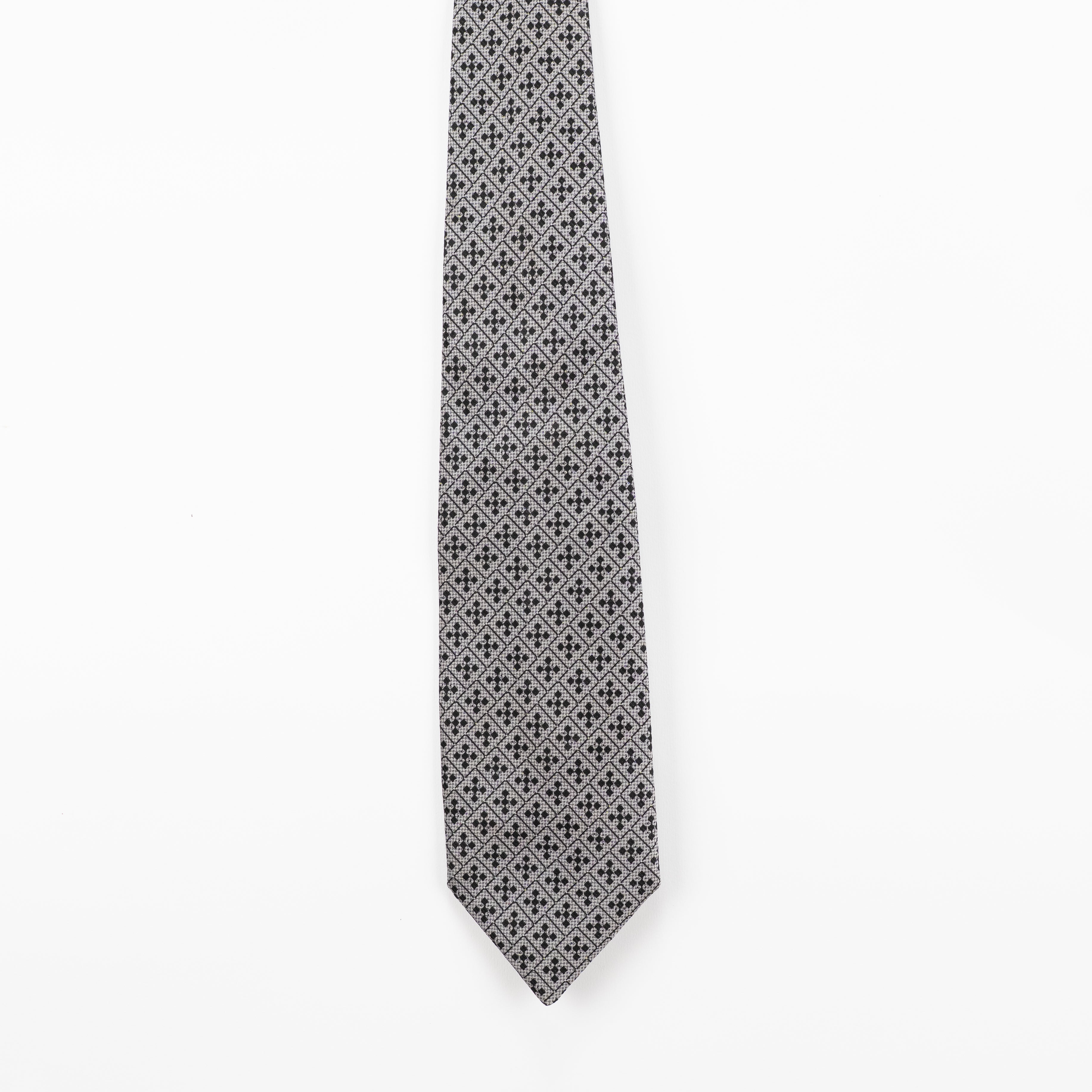Cravatta fantasia Geometrica Ornamentale - 100% Seta