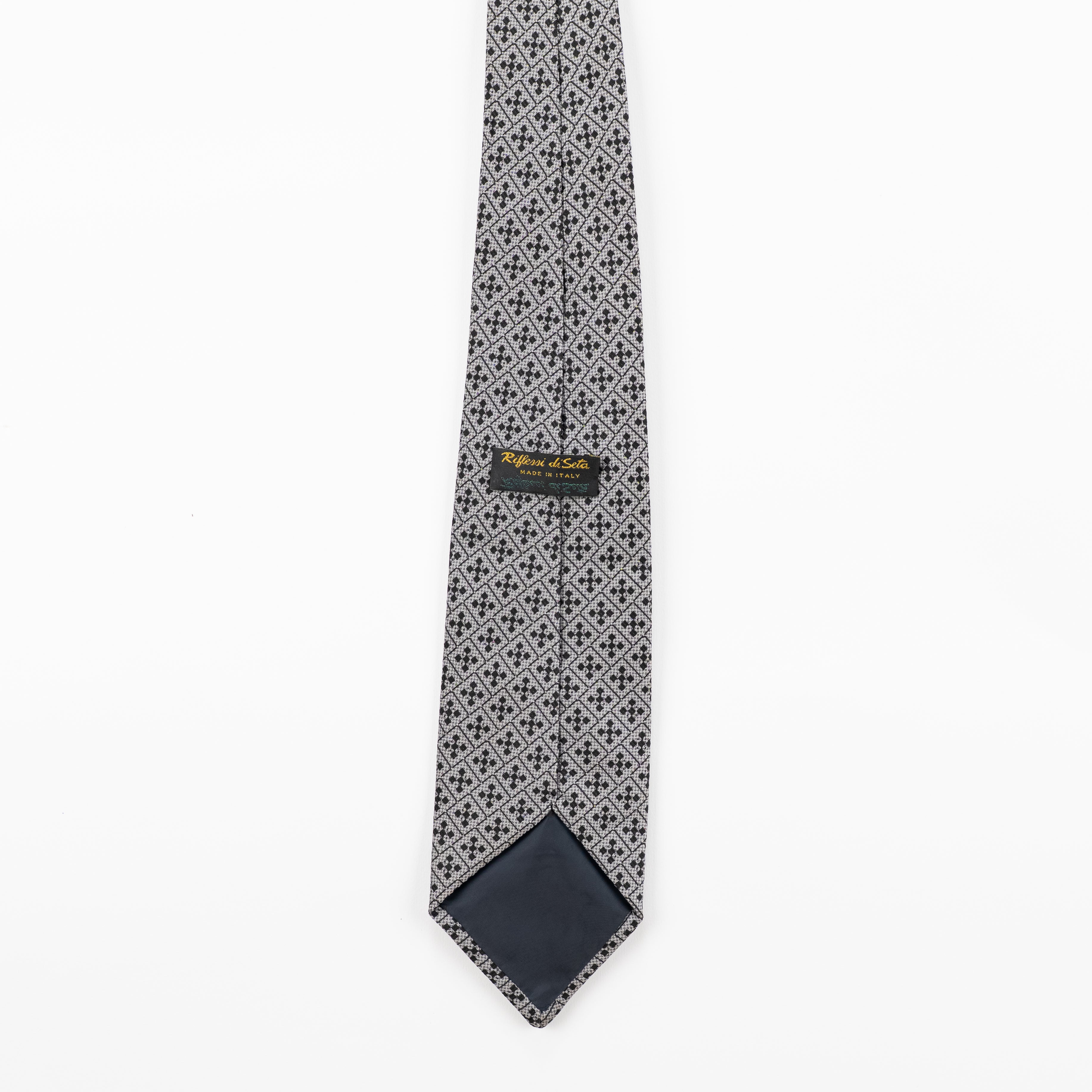 Cravatta fantasia Geometrica Ornamentale - 100% Seta