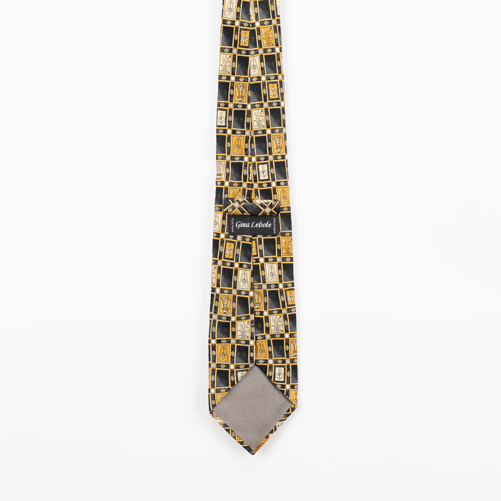 Cravatta fantasia Geometrica Ornamentale - 100% Seta