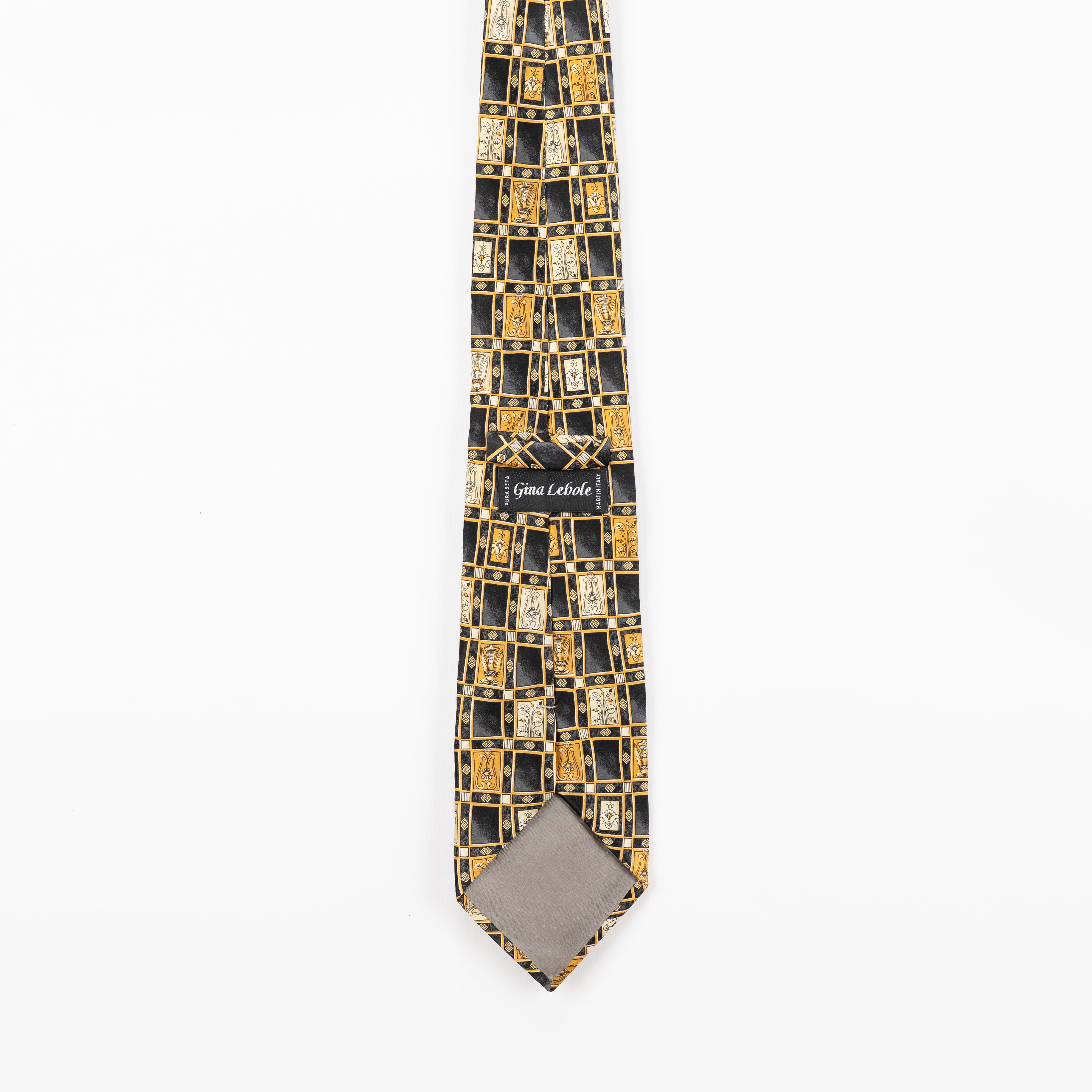 Cravatta fantasia Geometrica Ornamentale - 100% Seta