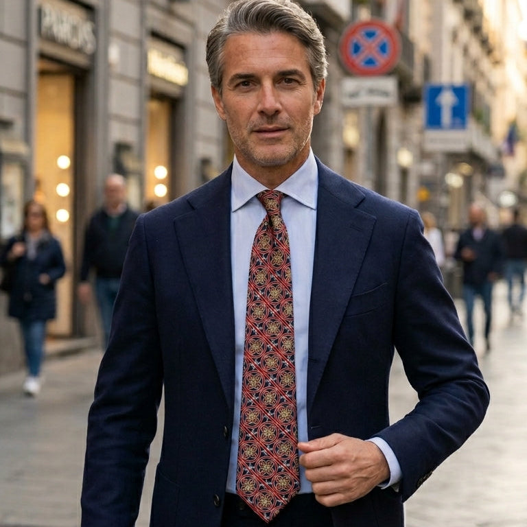 Cravatta fantasia Medallion - 10 cm