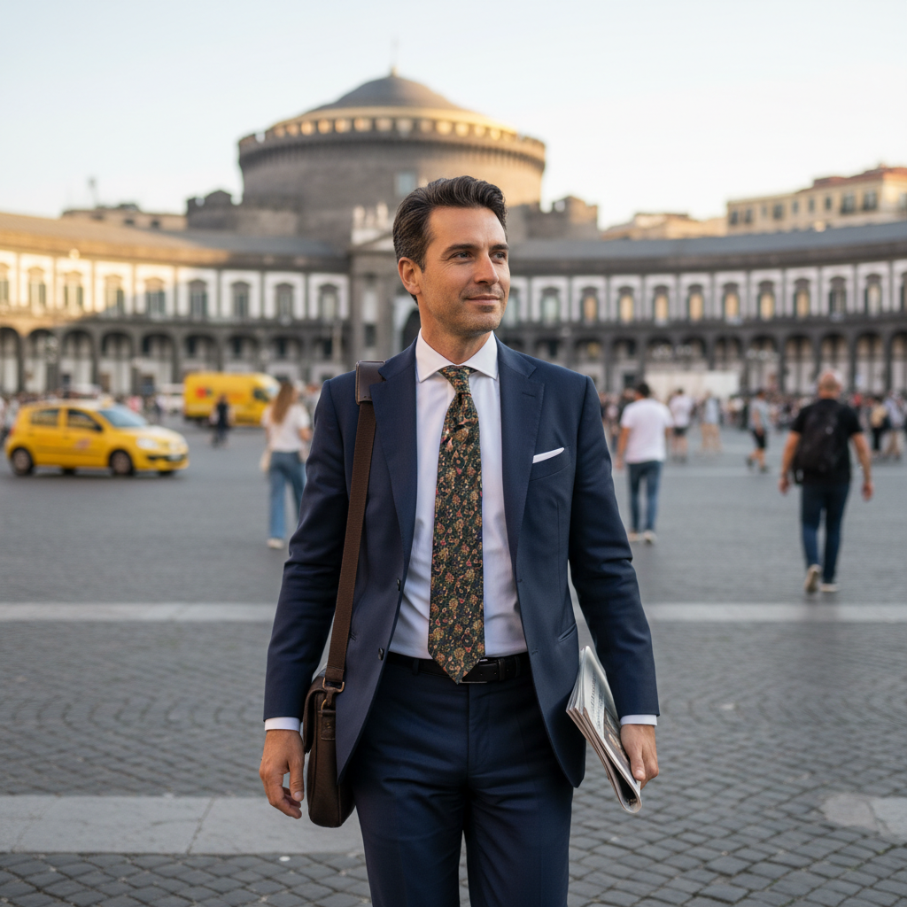 Cravatta fantasia Paisley 100% Seta - 10 cm