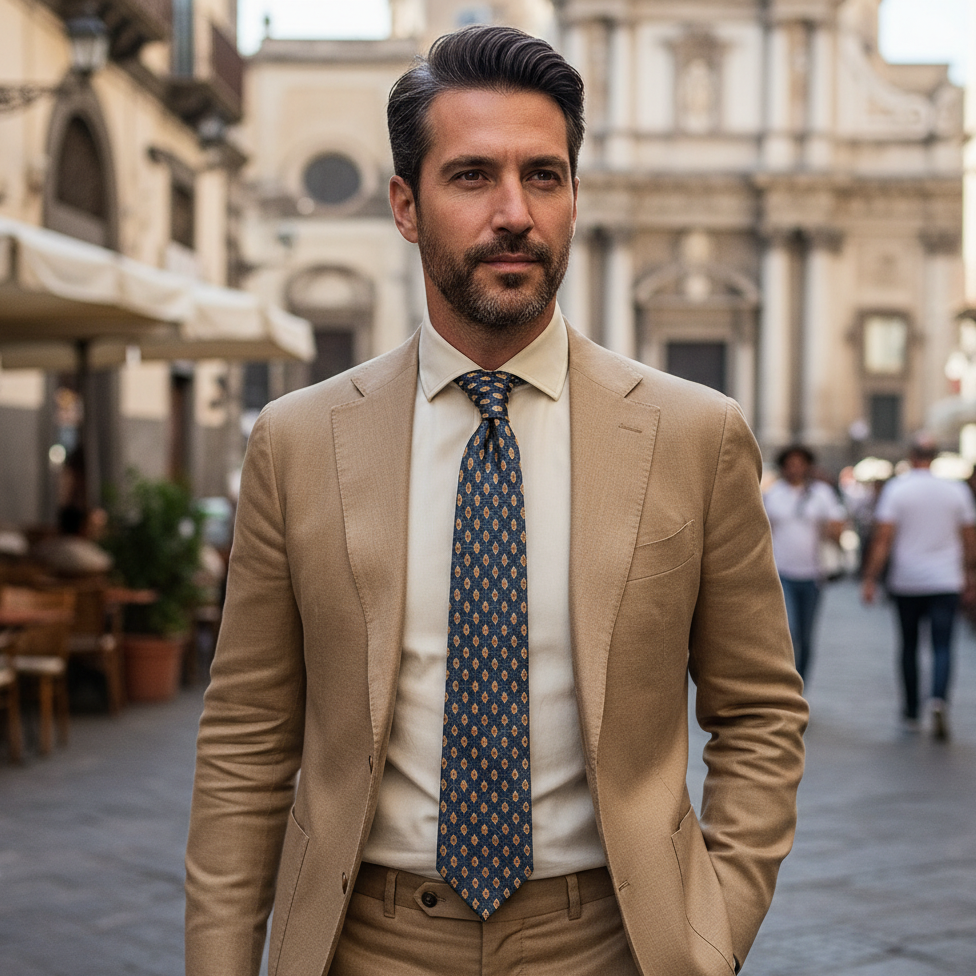 Cravatta fantasia Medallion - 9,5 cm