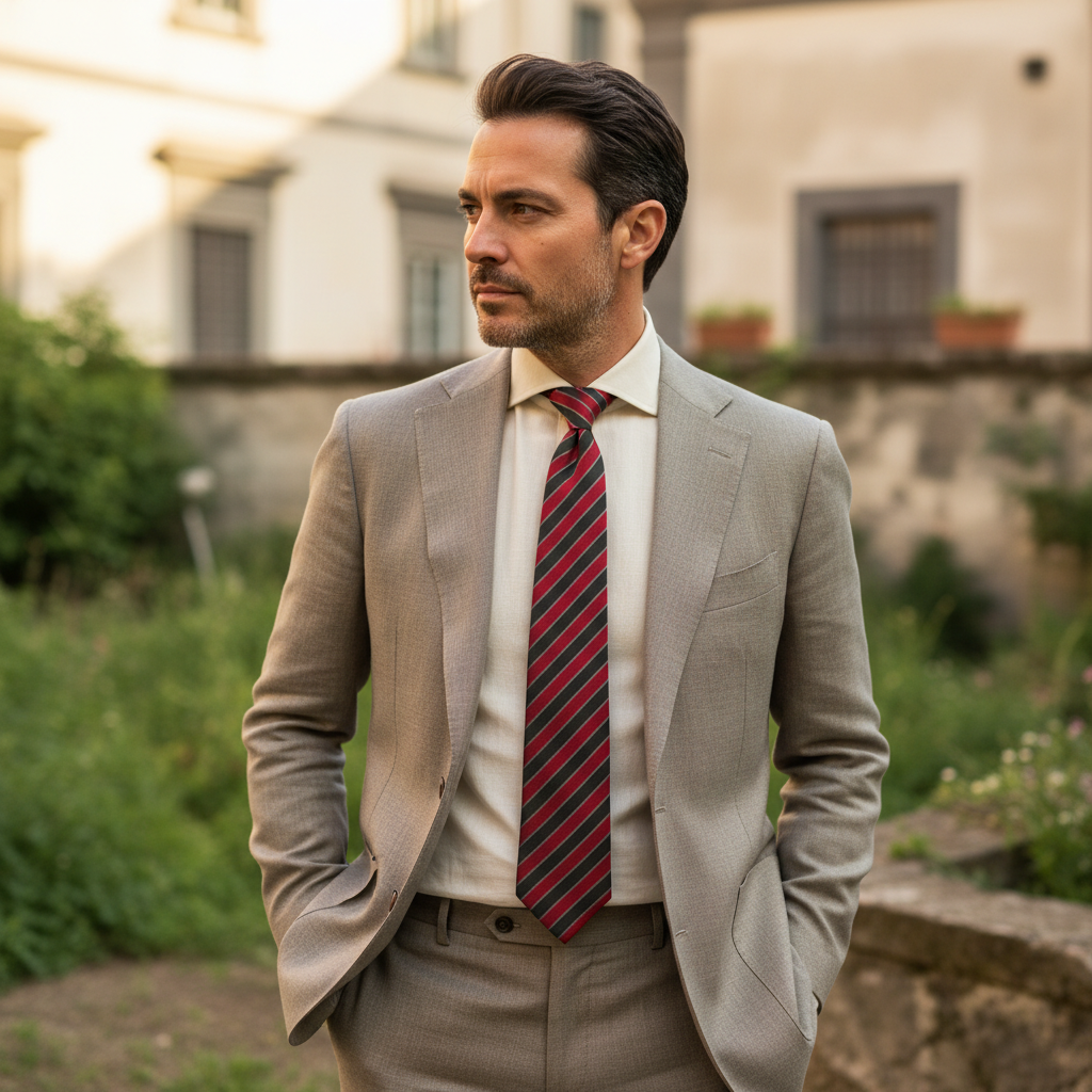 Cravatta fantasia Pois e Regimental - 8 cm