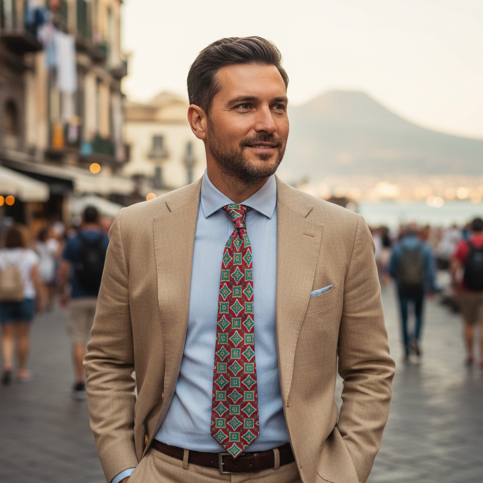 Cravatta fantasia Medallion - 10 cm