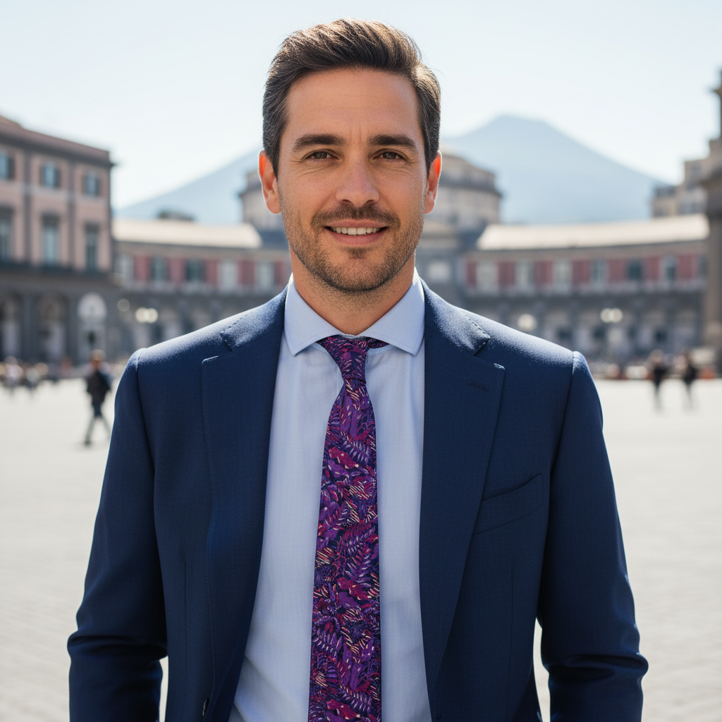 Cravatta Fantasia Floreale  100% Seta - 9 cm