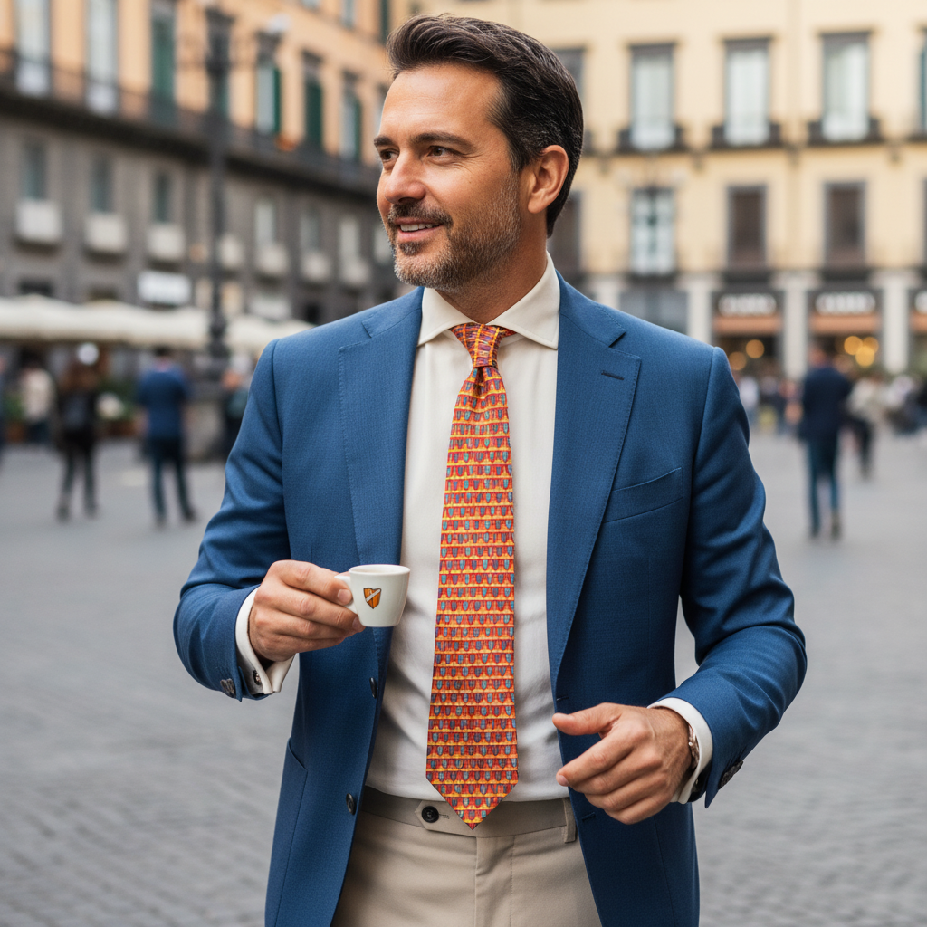 Cravatta Fantasia Stampe 100% Seta - 9 cm