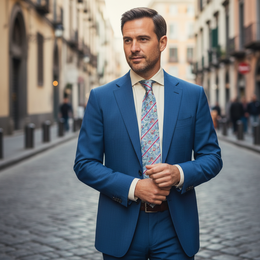 Cravatta Fantasia Floreale  - 10 cm