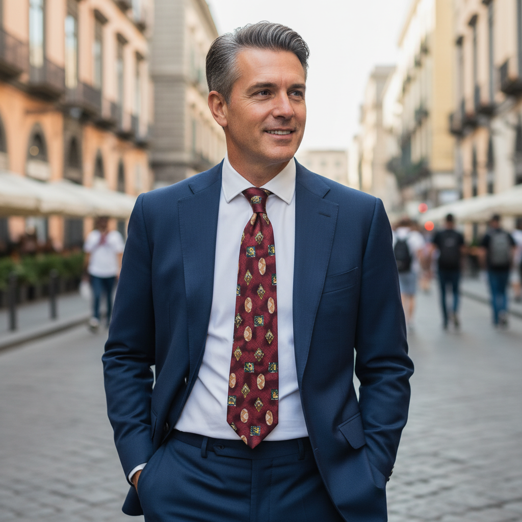 Cravatta fantasia Medallion - 10 cm